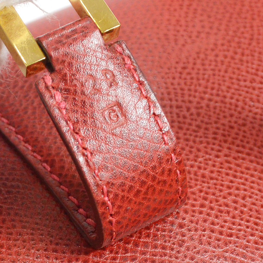 HERMES DRAG 2 32 Handbag Lisse Rouge Vif