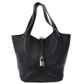 HERMES Picotin Lock MM Handbag Black Taurillon Clemence
