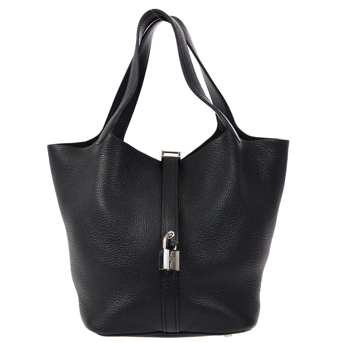 HERMES Picotin Lock MM Handbag Black Taurillon Clemence