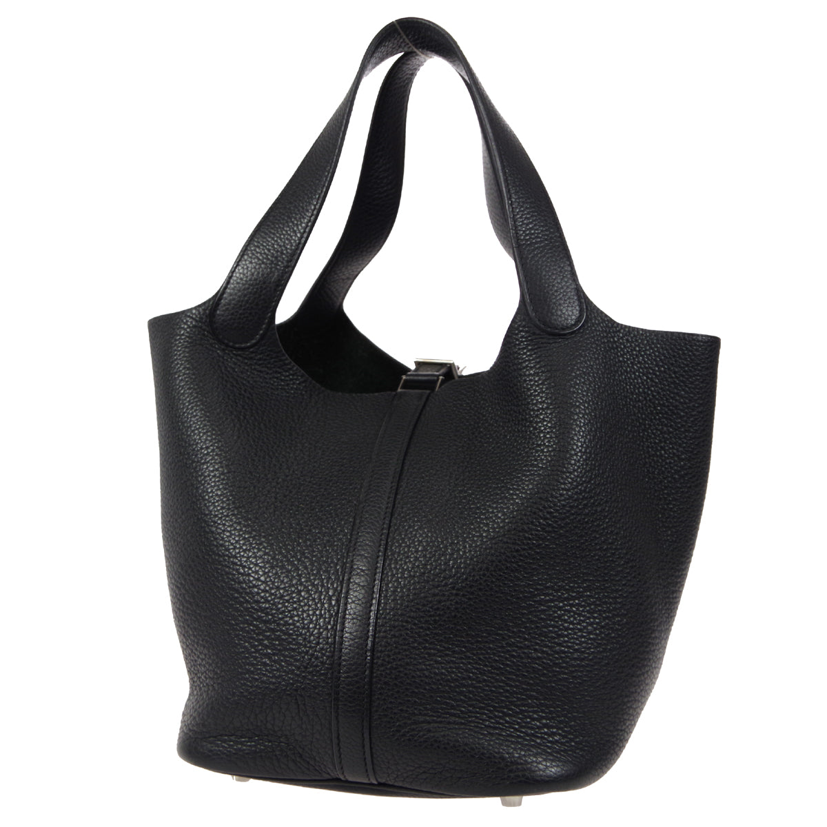 HERMES Picotin Lock MM Handbag Black Taurillon Clemence