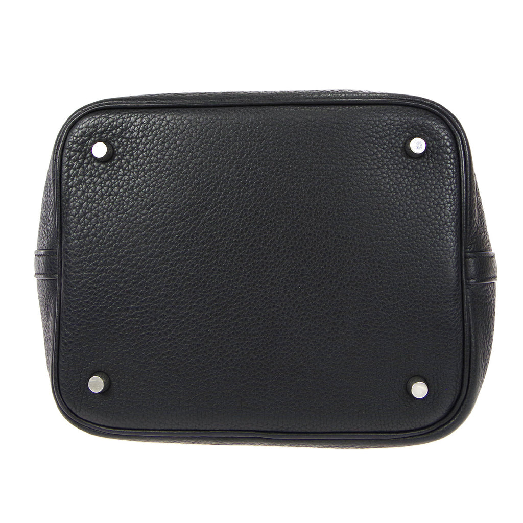 HERMES Picotin Lock MM Handbag Black Taurillon Clemence