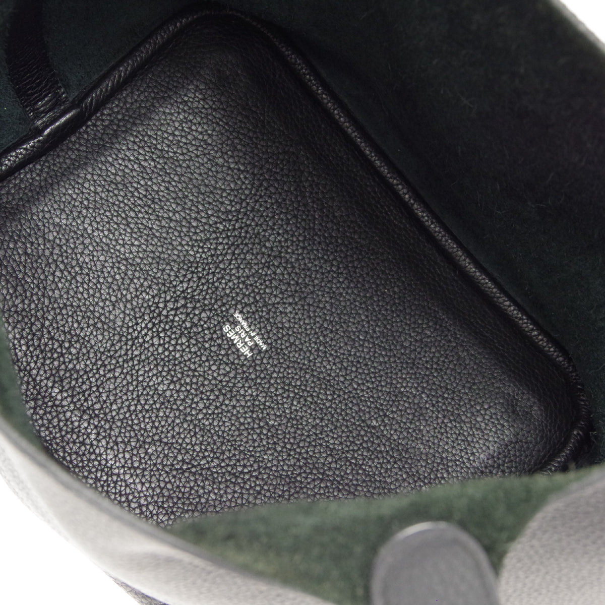 HERMES Picotin Lock MM Handbag Black Taurillon Clemence