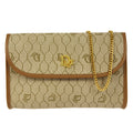 Christian Dior Honeycomb Double Chain Shoulder Bag Beige