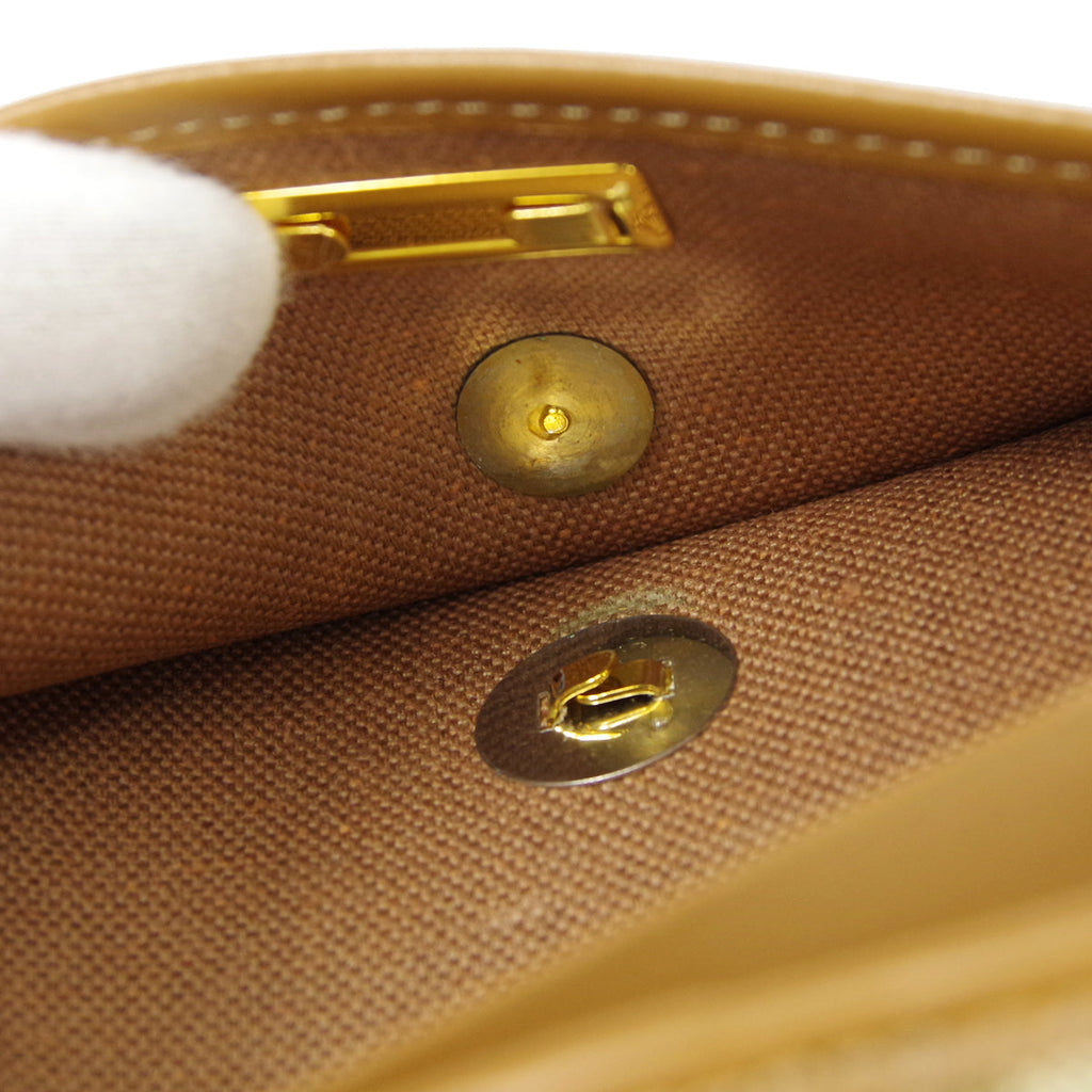 Christian Dior Honeycomb Double Chain Shoulder Bag Beige