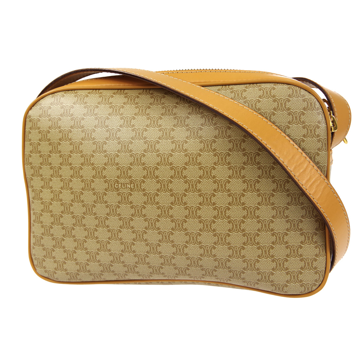 CELINE Macadam Shoulder Bag Beige