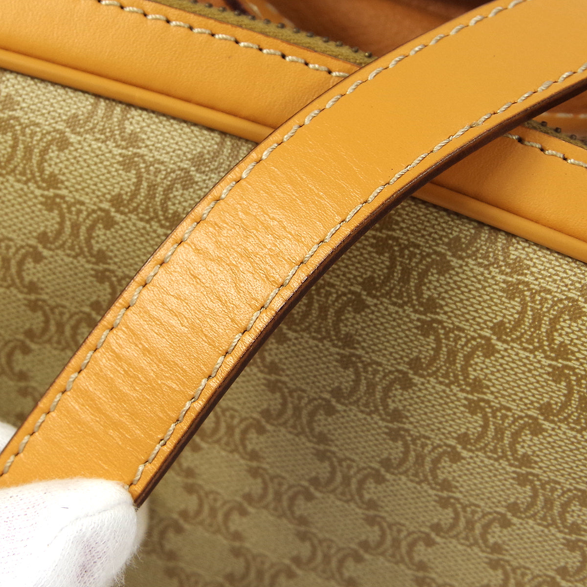CELINE Macadam Shoulder Bag Beige
