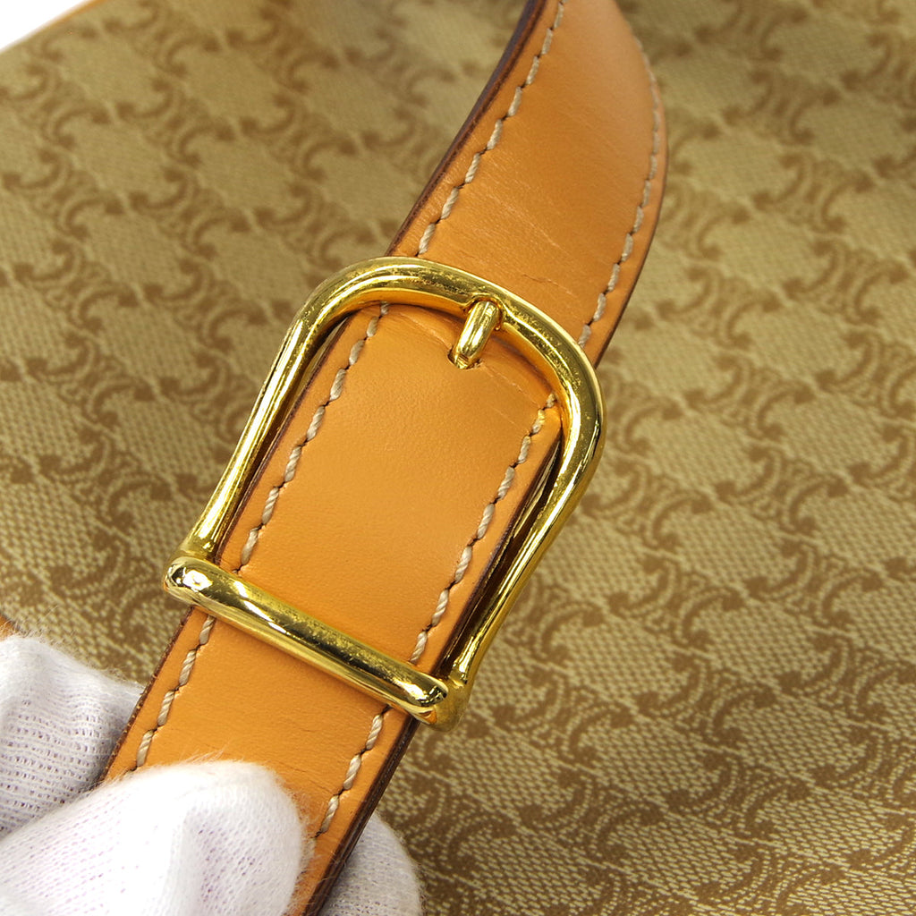 CELINE Macadam Shoulder Bag Beige