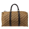 Christian Dior Trotter Duffle Travel Handbag Brown