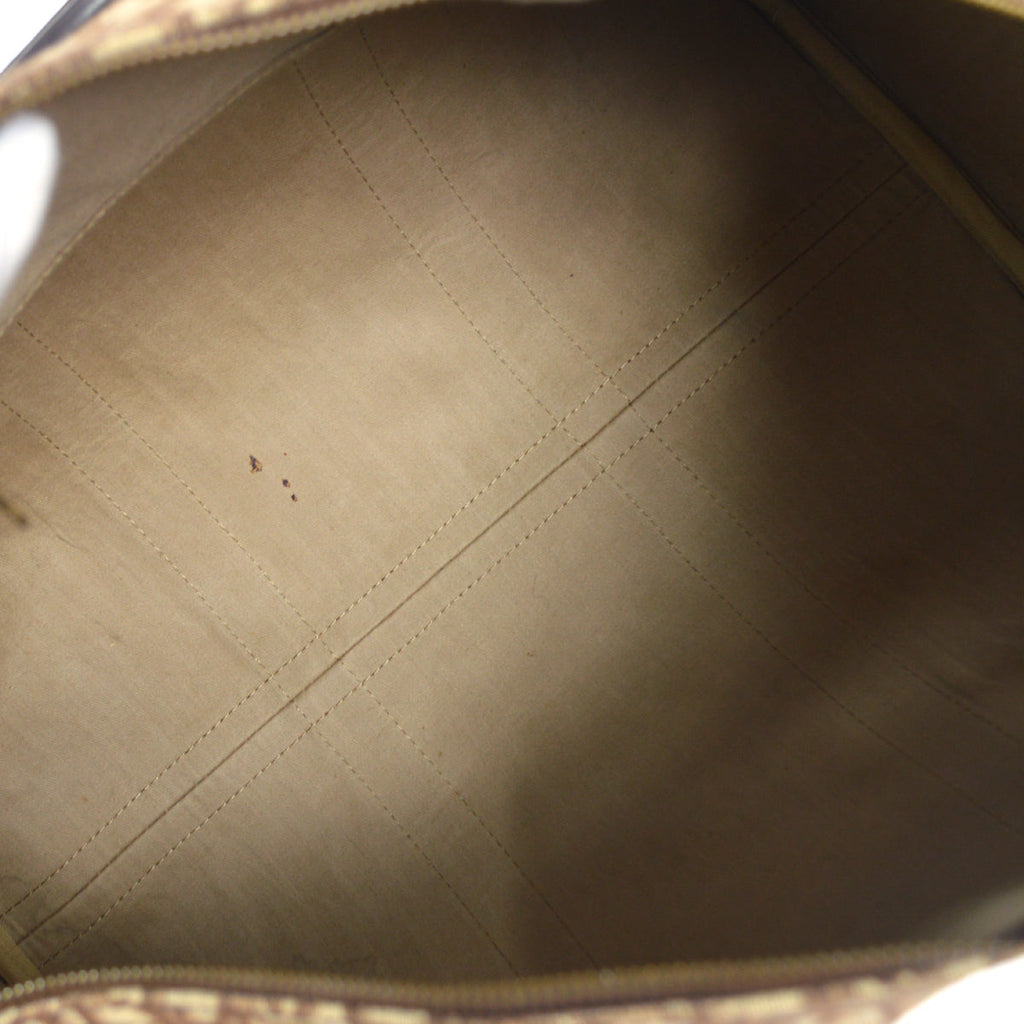Christian Dior Trotter Duffle Travel Handbag Brown