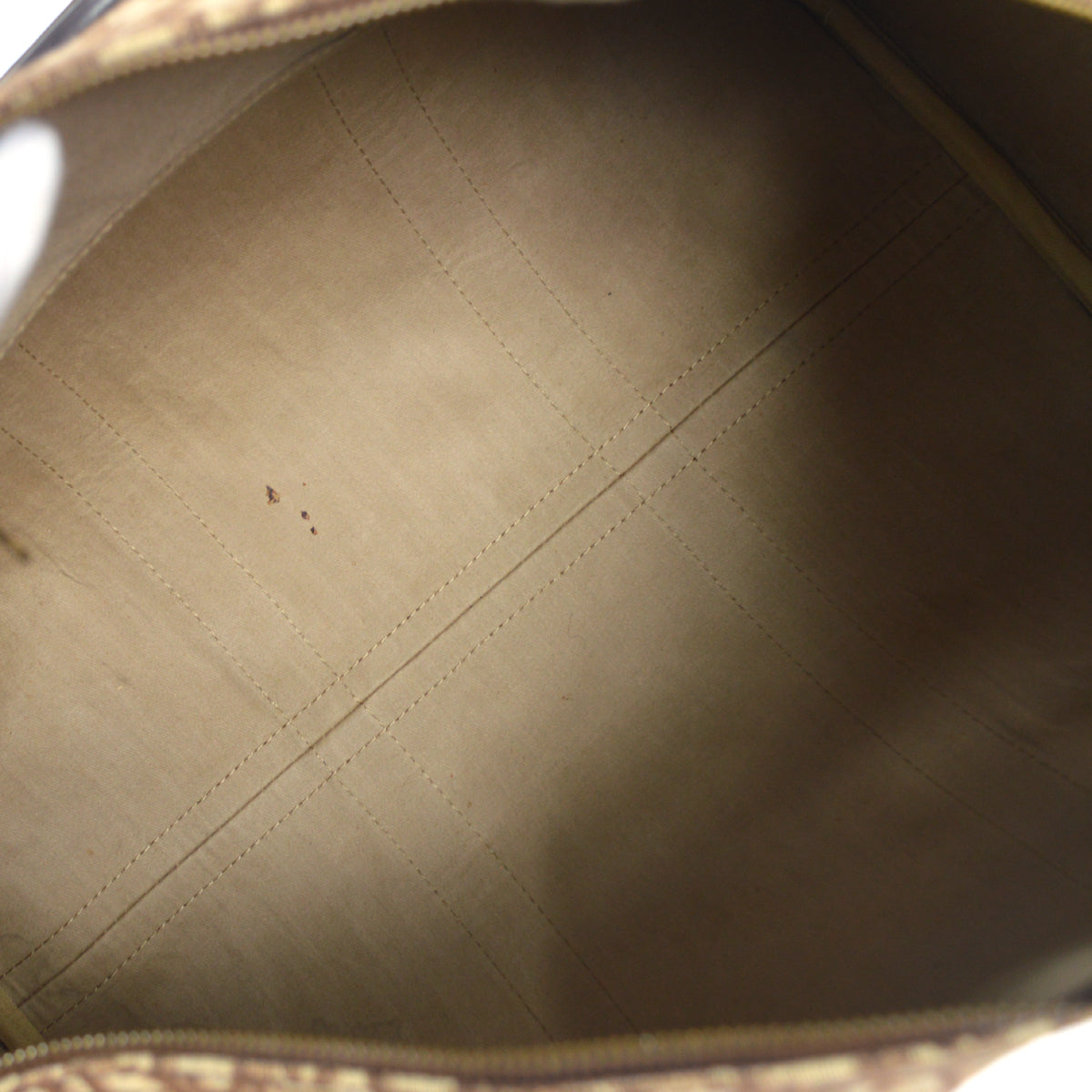 Christian Dior Trotter Duffle Travel Handbag Brown