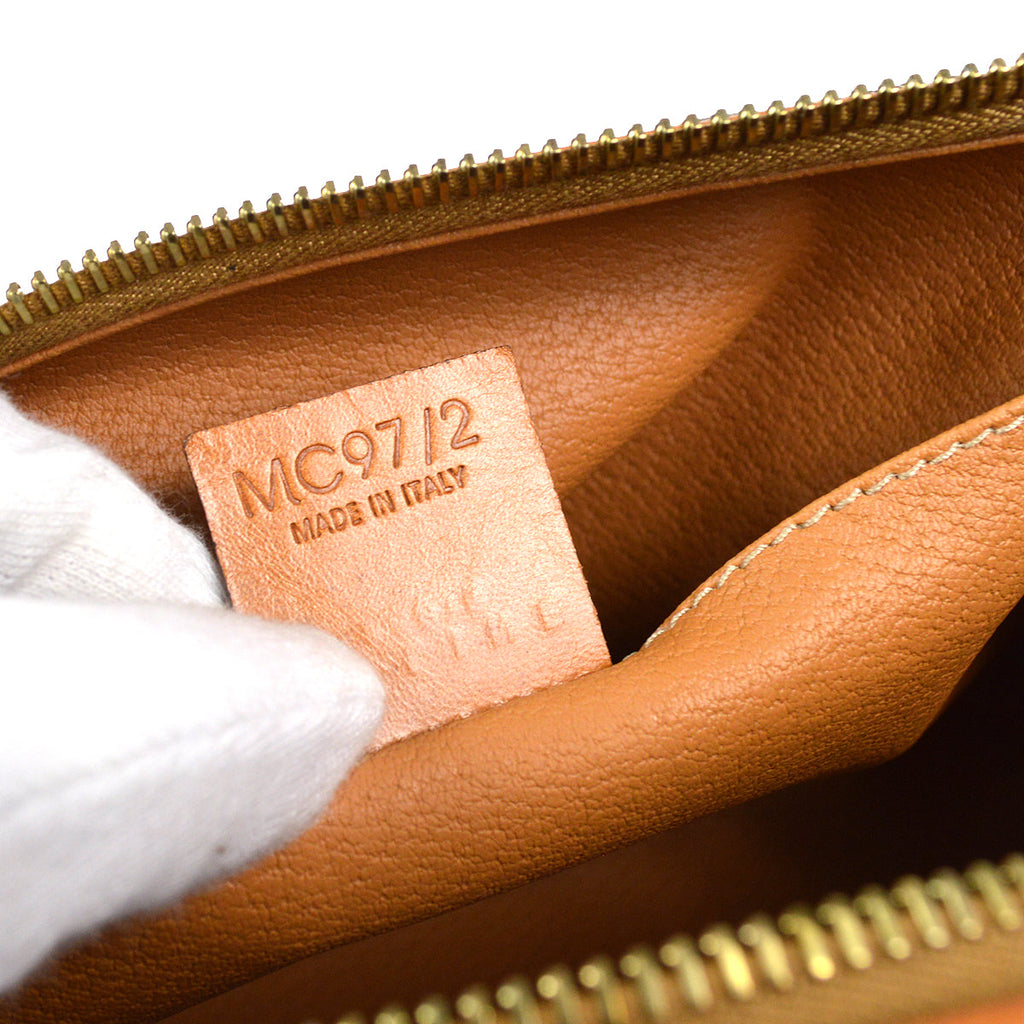 CELINE Macadam Cosmetic Pouch Bag Brown