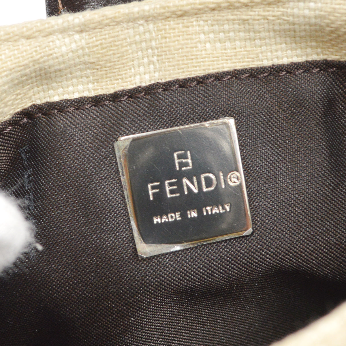 FENDI Zucca Mini Handbag Ivory