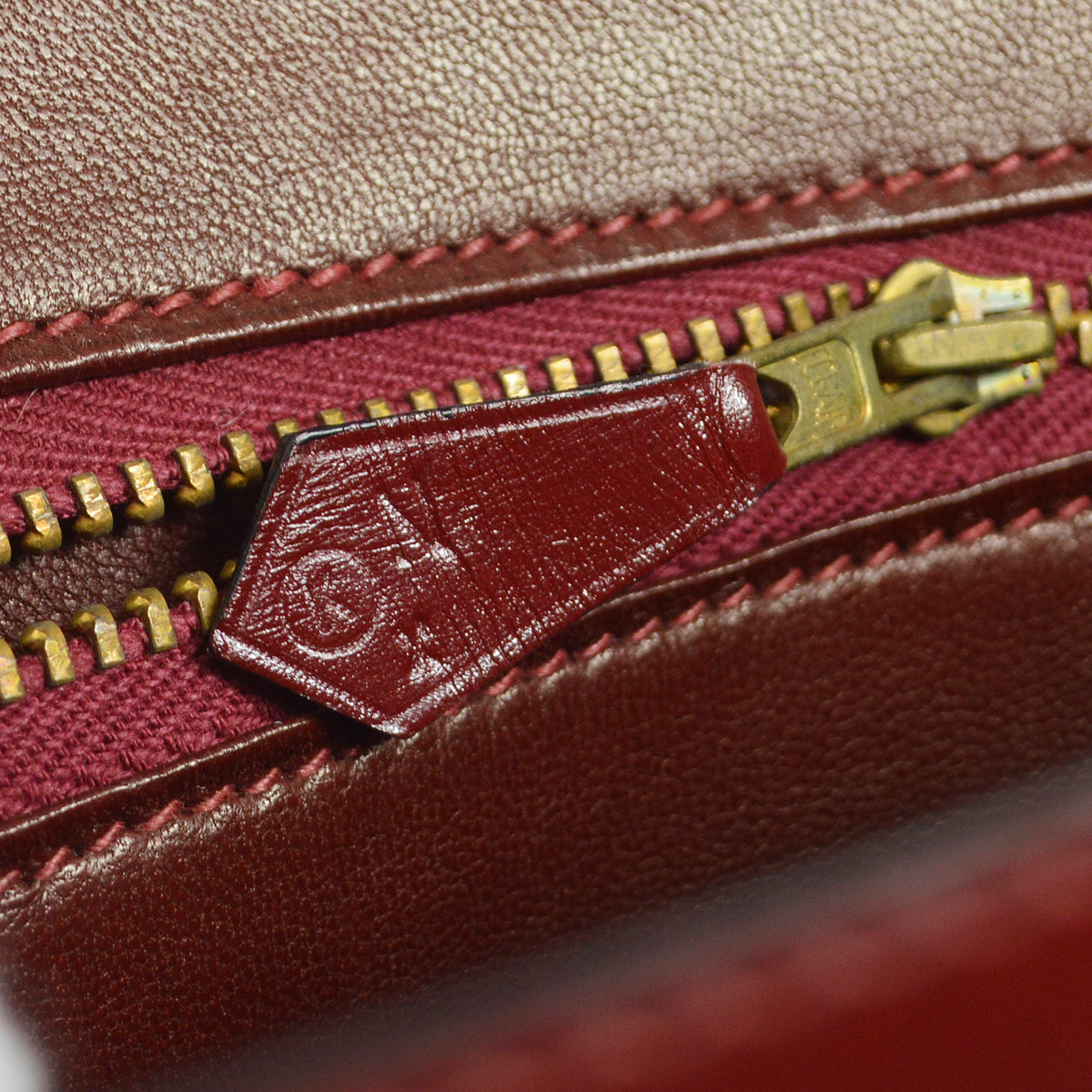 HERMES 1981 Lydie Shoulder Bag Rouge H Box Calf