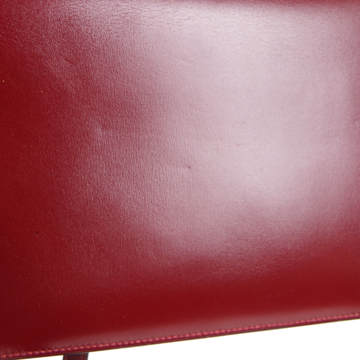 HERMES 1981 Lydie Shoulder Bag Rouge H Box Calf