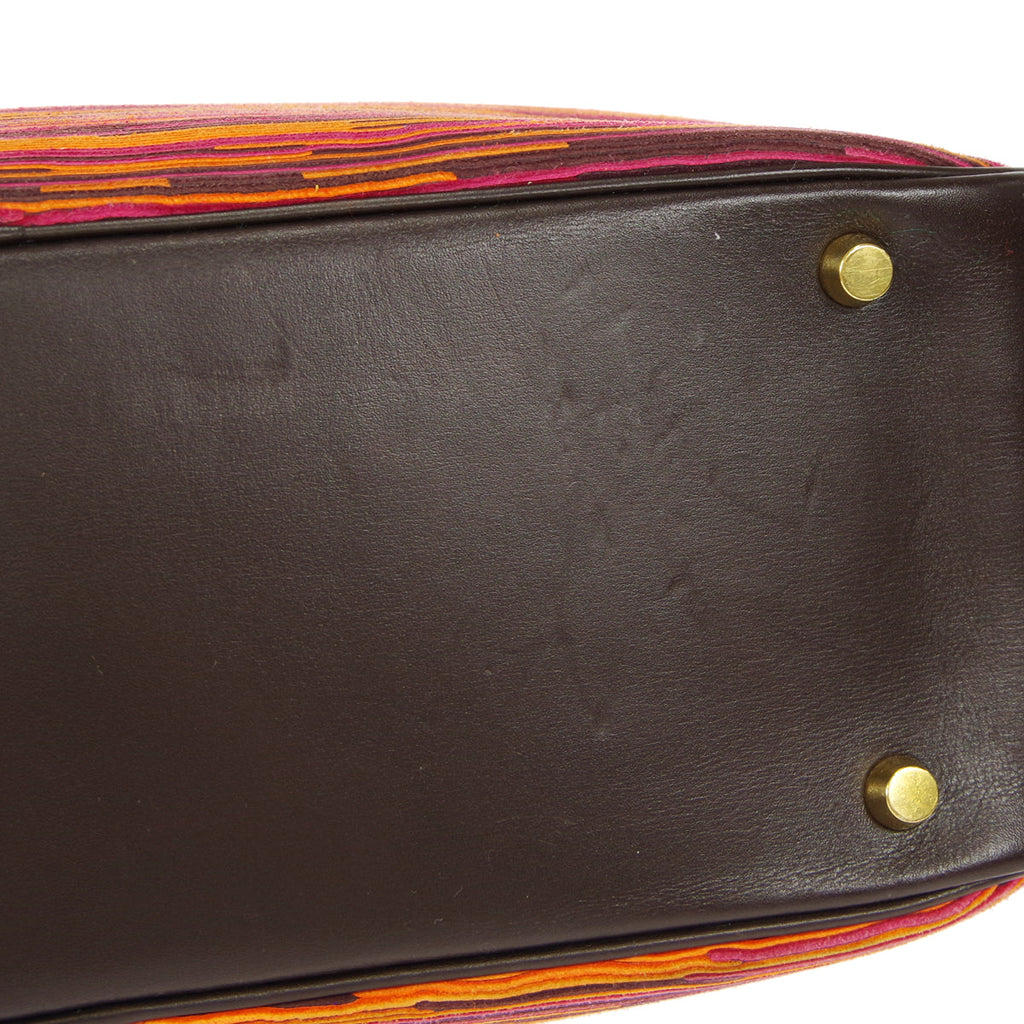 HERMES PLUME 32 Handbag Orange Havane Vibrato Box Calf