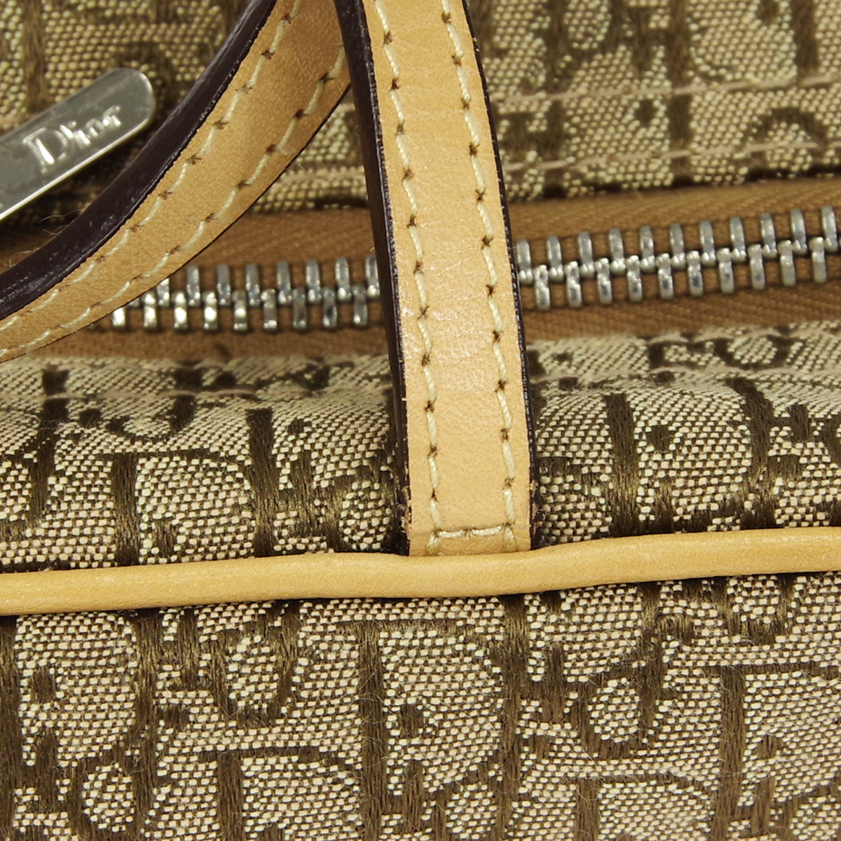 Christian Dior Trotter Cosmetic Handbag Beige
