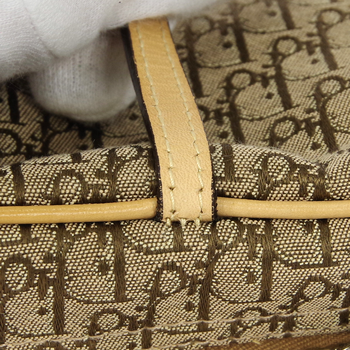 Christian Dior Trotter Cosmetic Handbag Beige