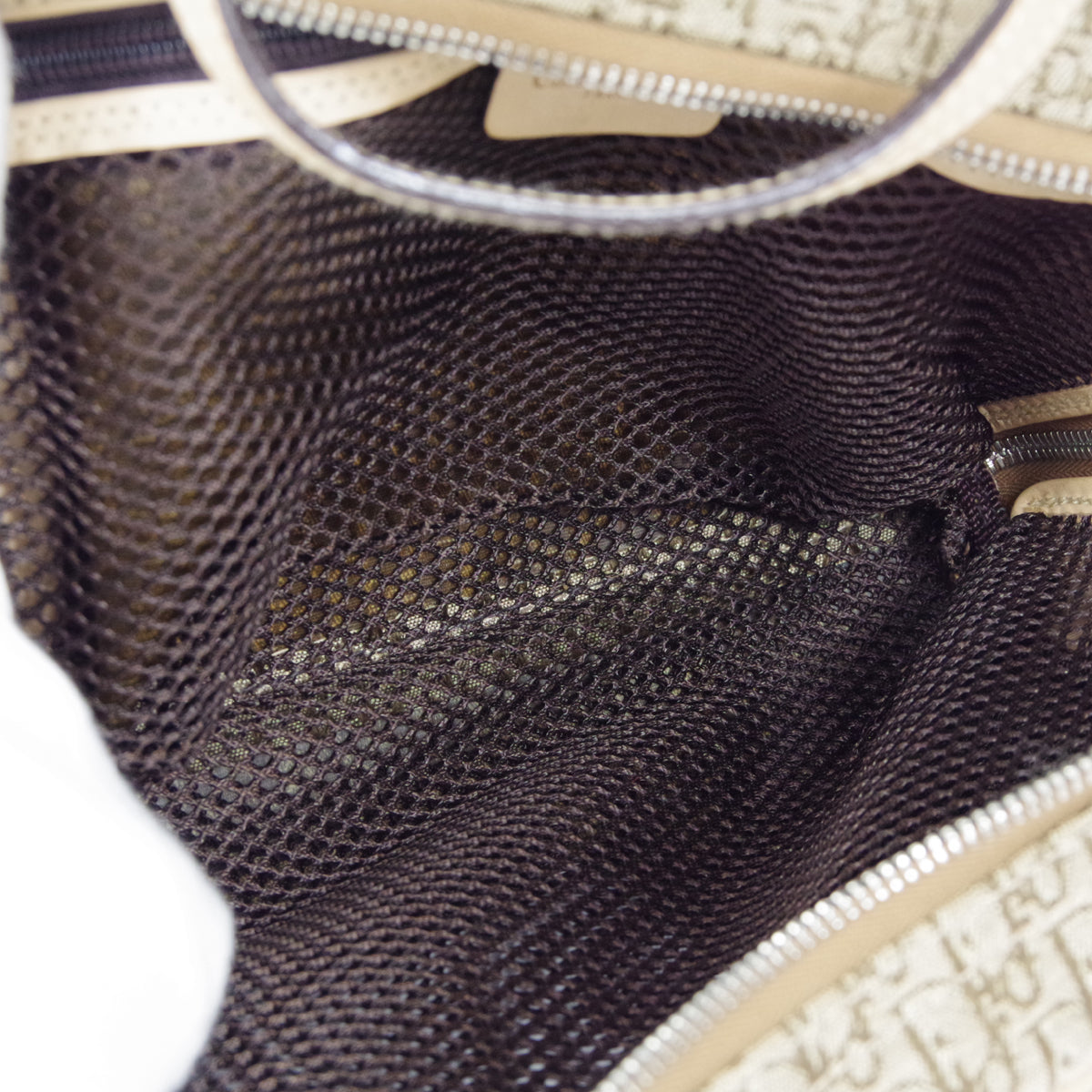 Christian Dior Trotter Cosmetic Handbag Beige