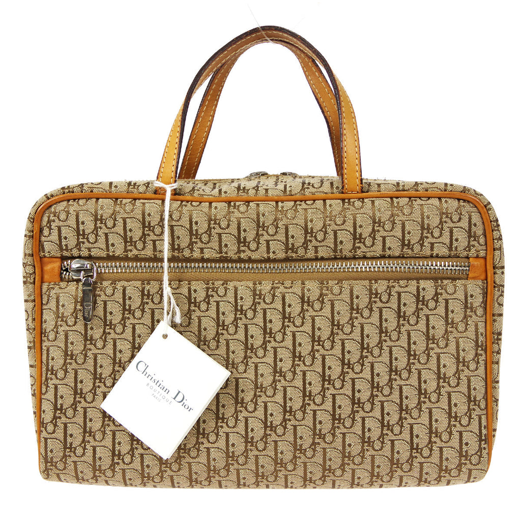 Christian Dior Trotter Cosmetic Handbag Beige