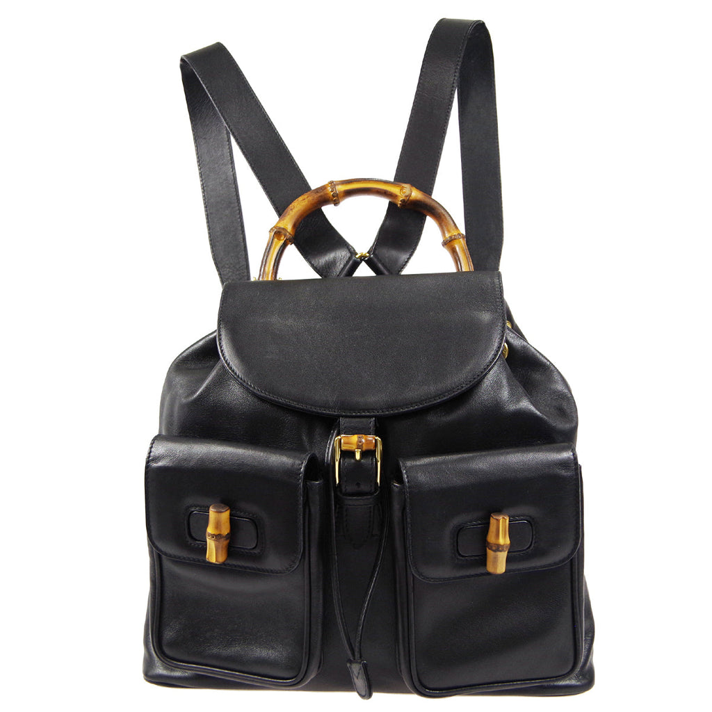 GUCCI Bamboo Backpack Black