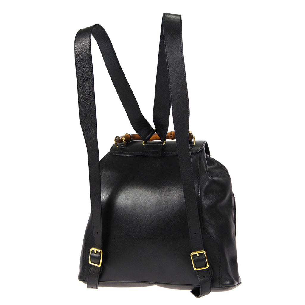 GUCCI Bamboo Backpack Black
