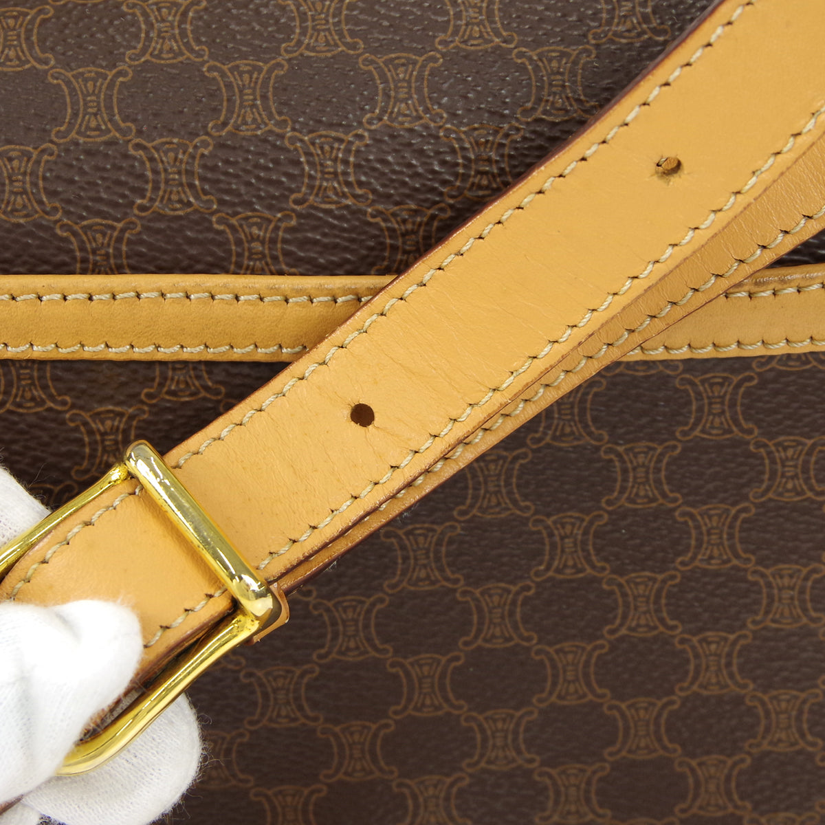 CELINE M14 Macadam Shoulder Bag