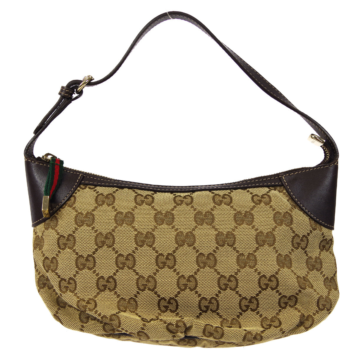 GUCCI GG Sherry Line Handbag Brown