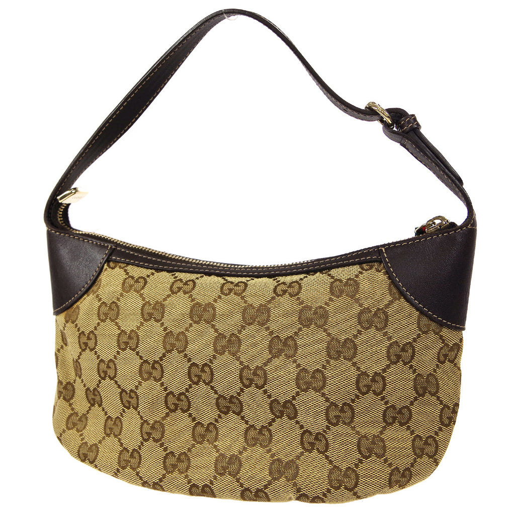 GUCCI GG Sherry Line Handbag Brown