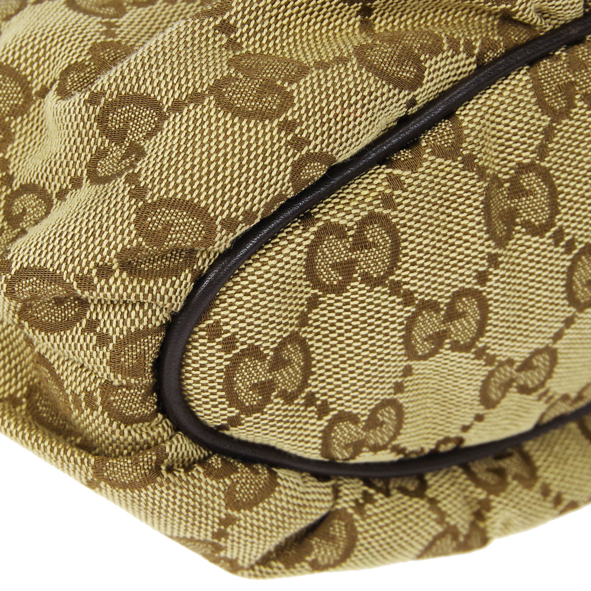 GUCCI GG Sherry Line Handbag Brown