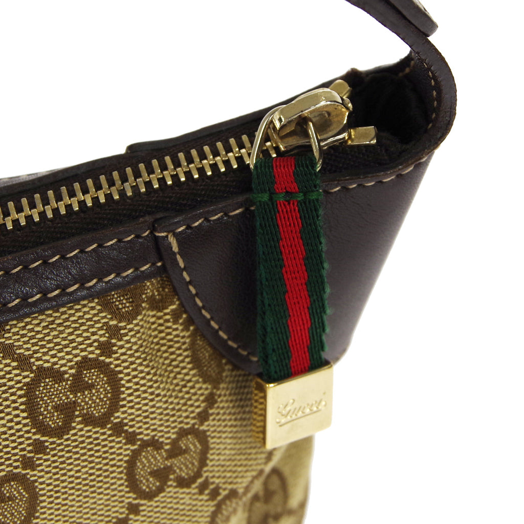 GUCCI GG Sherry Line Handbag Brown