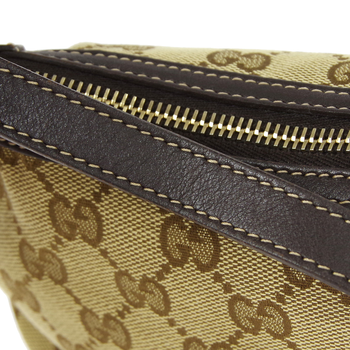 GUCCI GG Sherry Line Handbag Brown