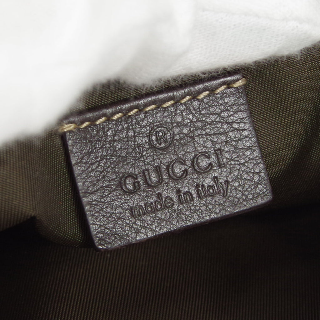 GUCCI GG Sherry Line Handbag Brown
