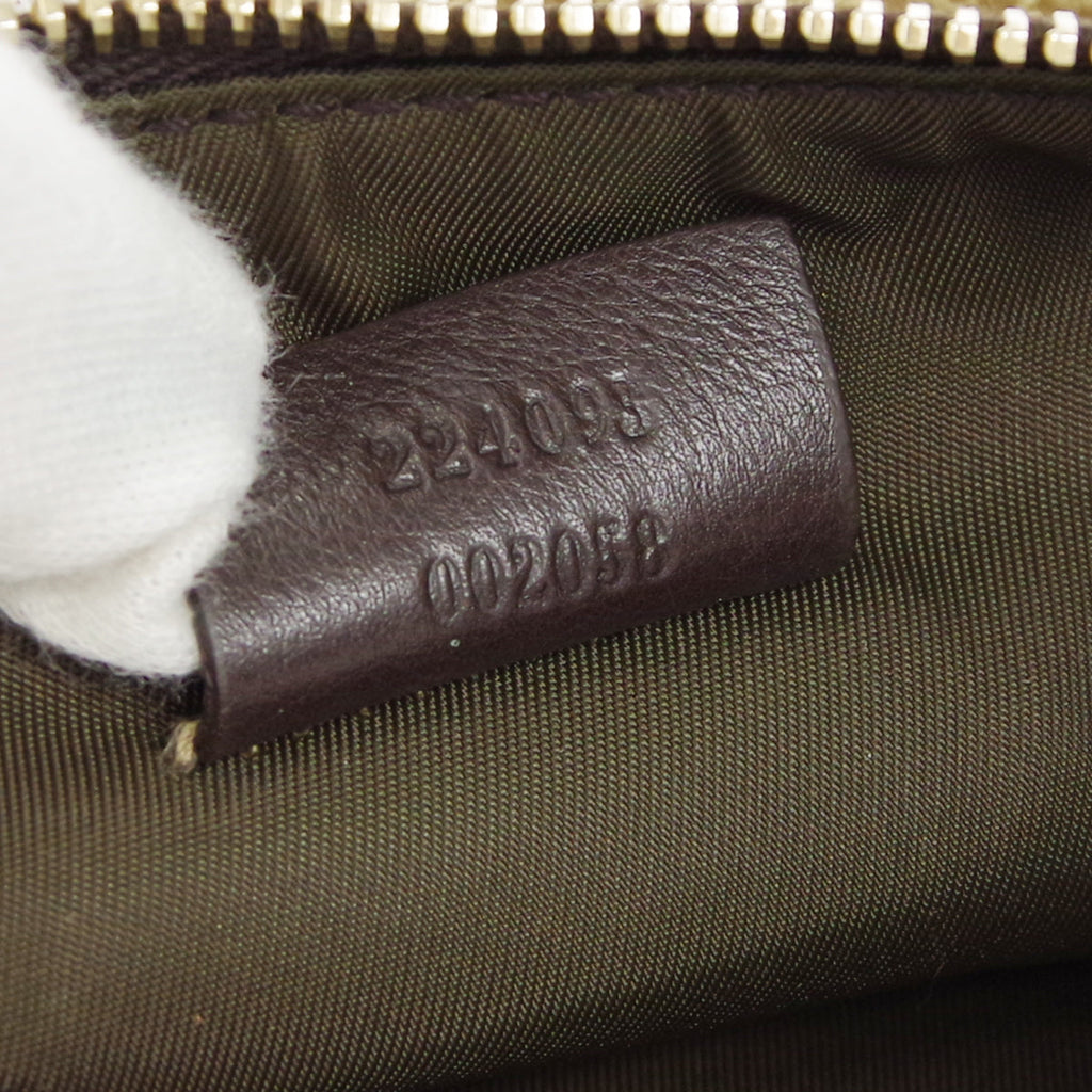 GUCCI GG Sherry Line Handbag Brown