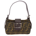 FENDI Zucca Handbag Brown
