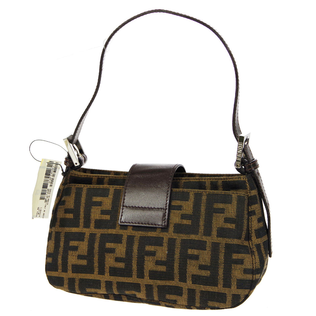 FENDI Zucca Handbag Brown
