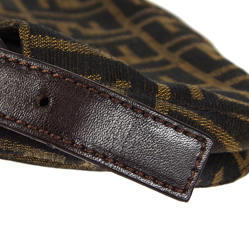 FENDI Zucca Handbag Brown