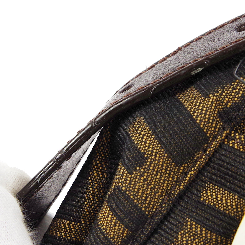 FENDI Zucca Handbag Brown