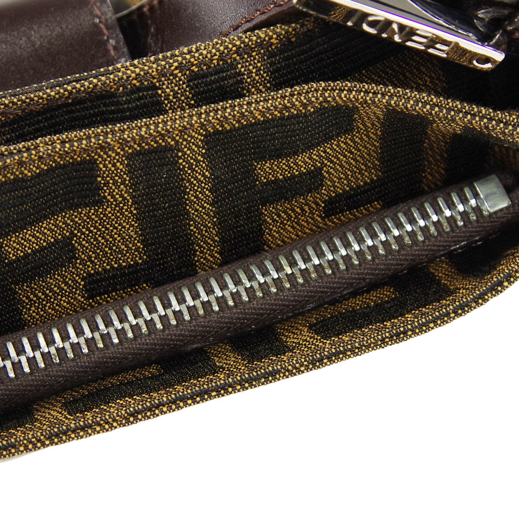FENDI Zucca Handbag Brown