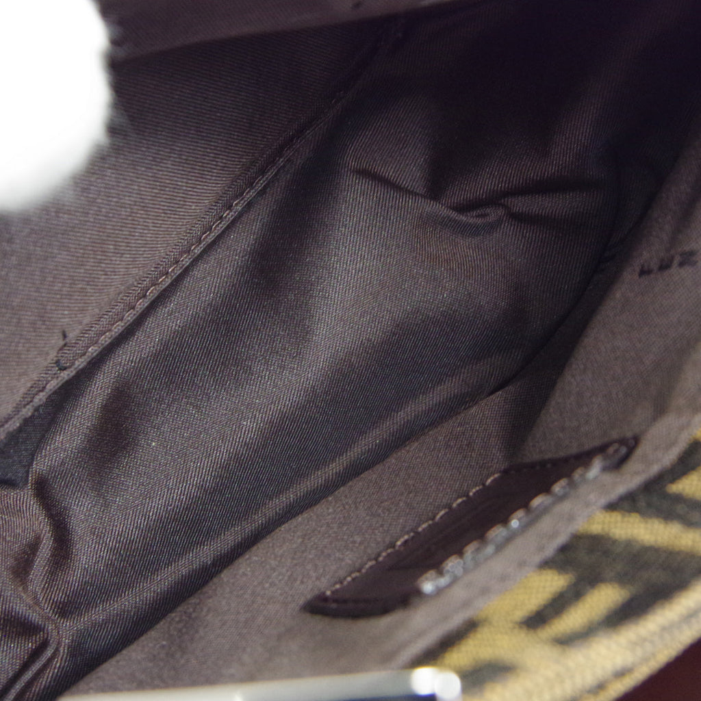 FENDI Zucca Handbag Brown