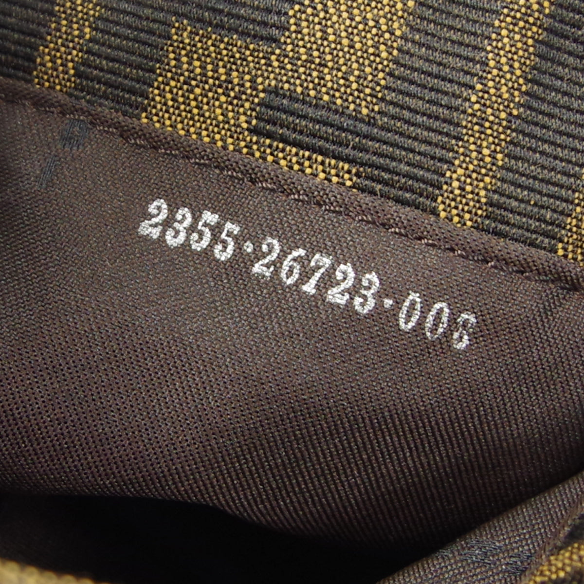 FENDI Zucca Handbag Brown