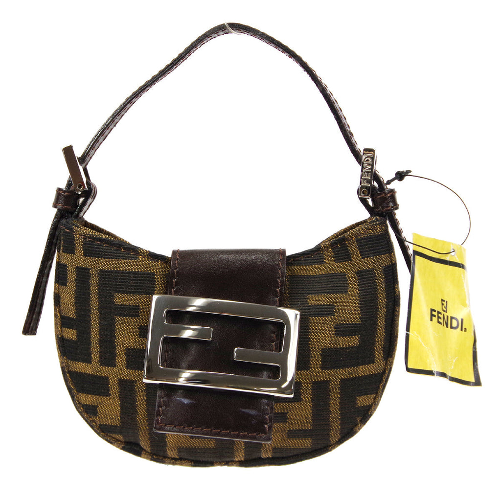 FENDI 1990s Zucca Micro Bag Brown