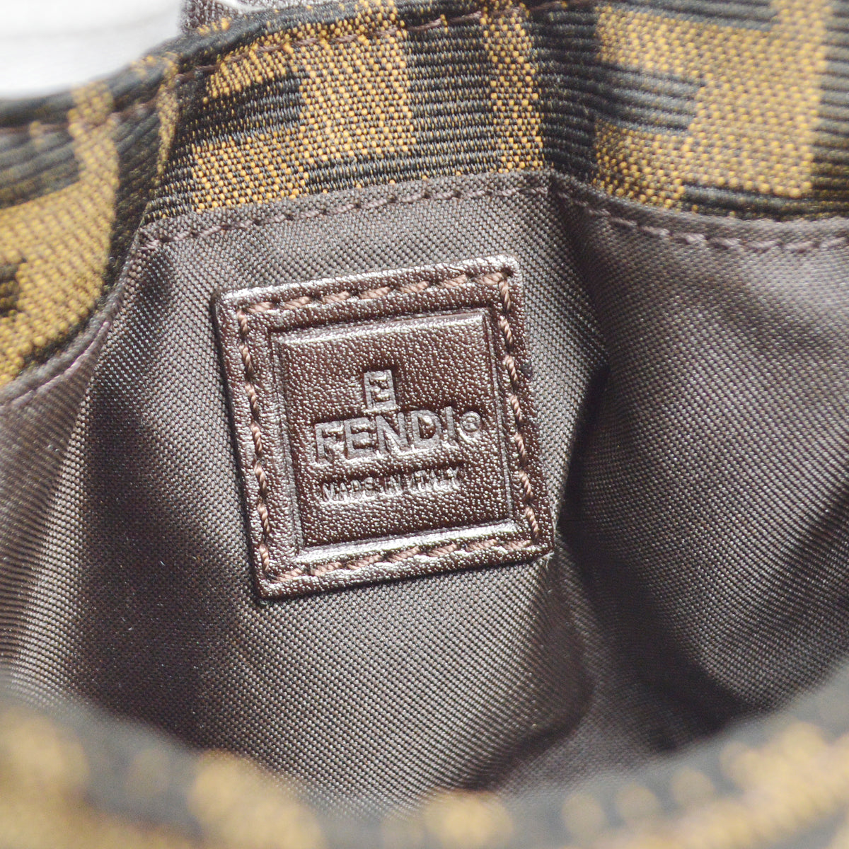FENDI 1990s Zucca Micro Bag Brown