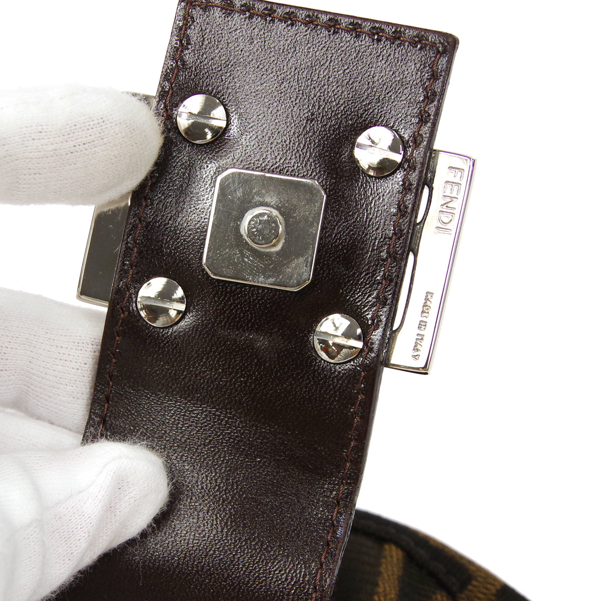 FENDI 1990s Zucca Micro Bag Brown