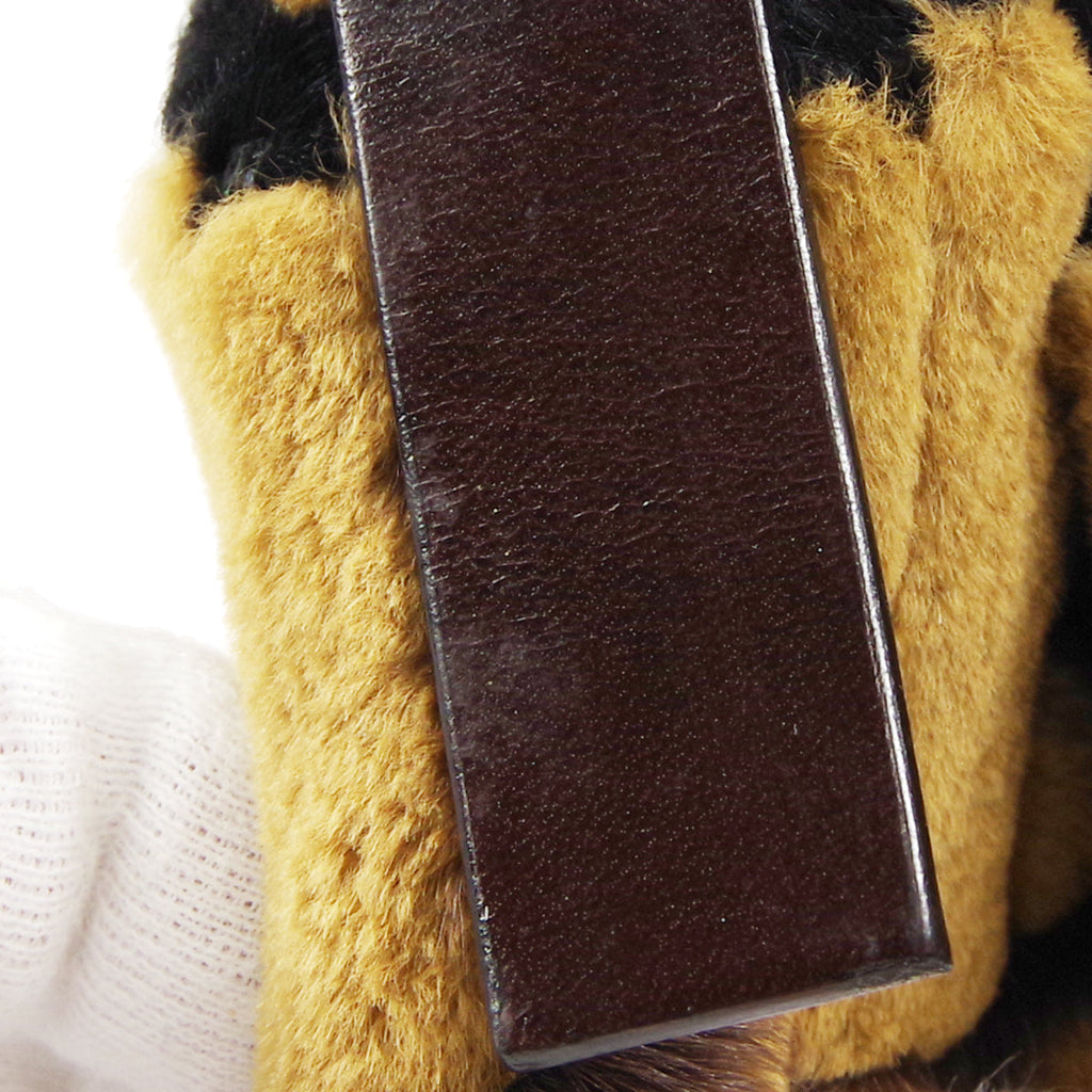 FENDI 2000-2001 “Scottish fur inlay” Baguette Medium