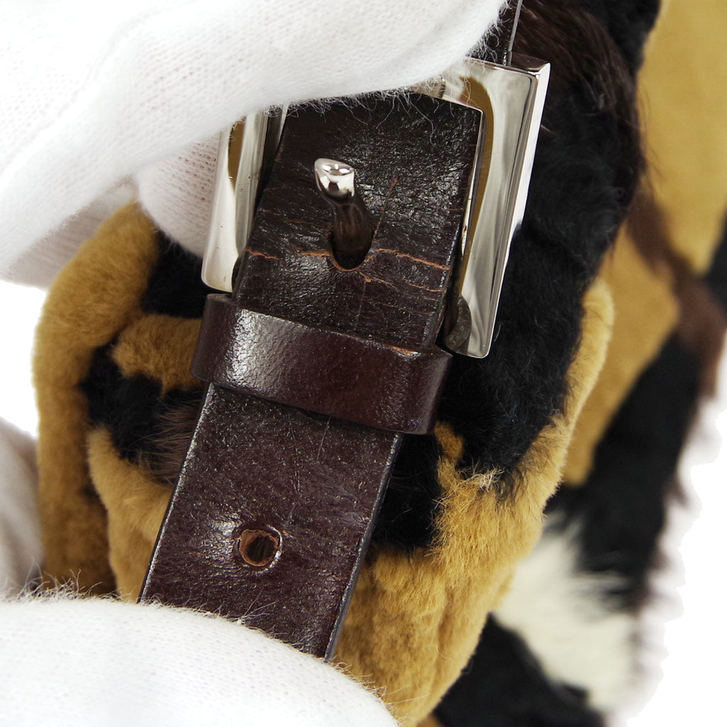 FENDI 2000-2001 “Scottish fur inlay” Baguette Medium