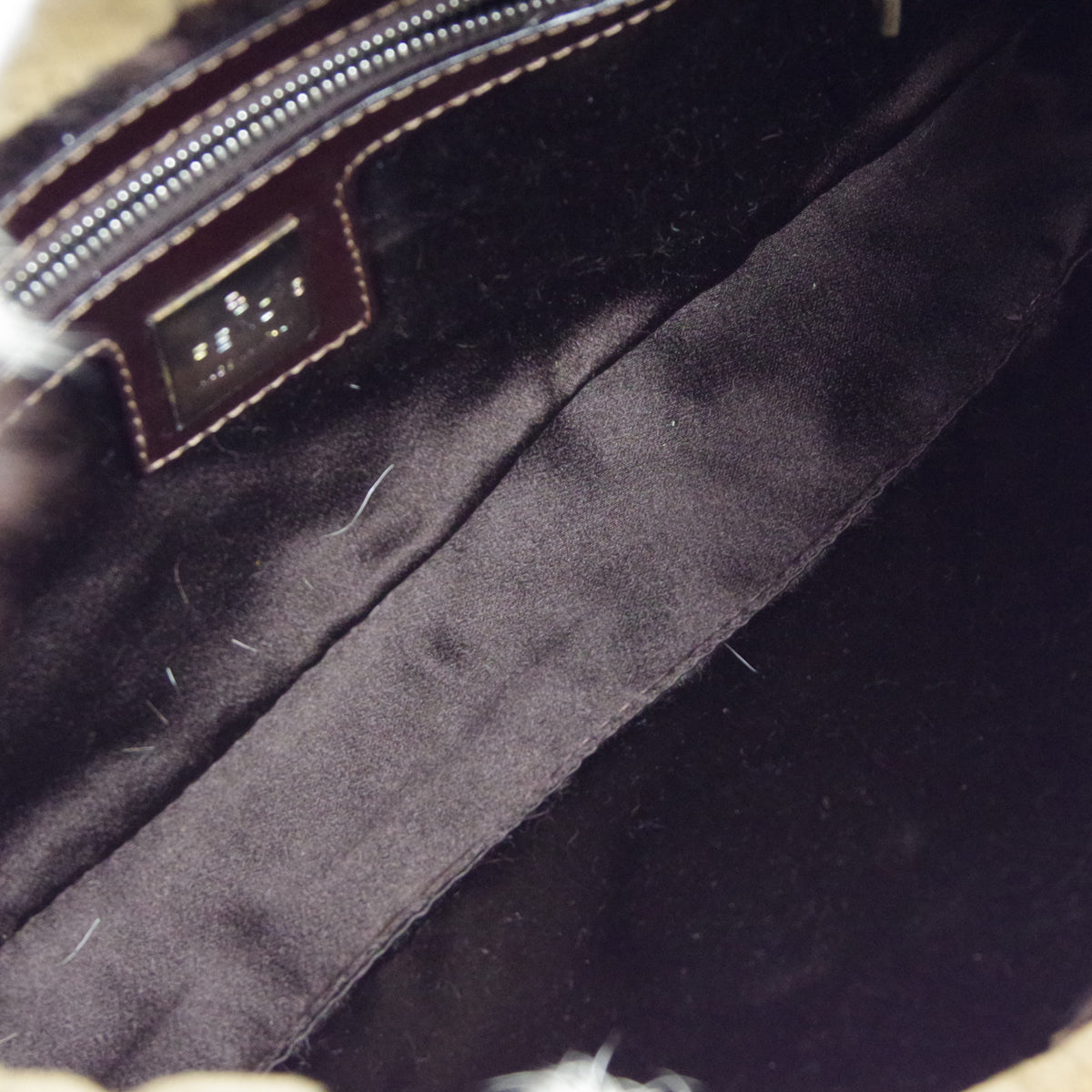 FENDI 2000-2001 “Scottish fur inlay” Baguette Medium