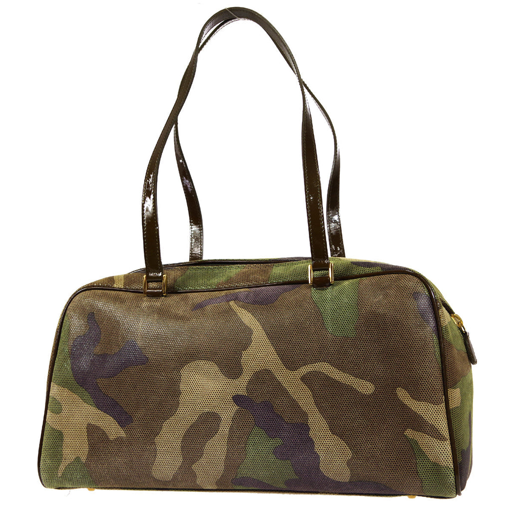 Christian Dior Handbag Green Camouflage