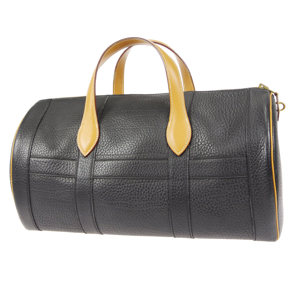 HERMES RD Handbag Black Brown Fjord Box Calf