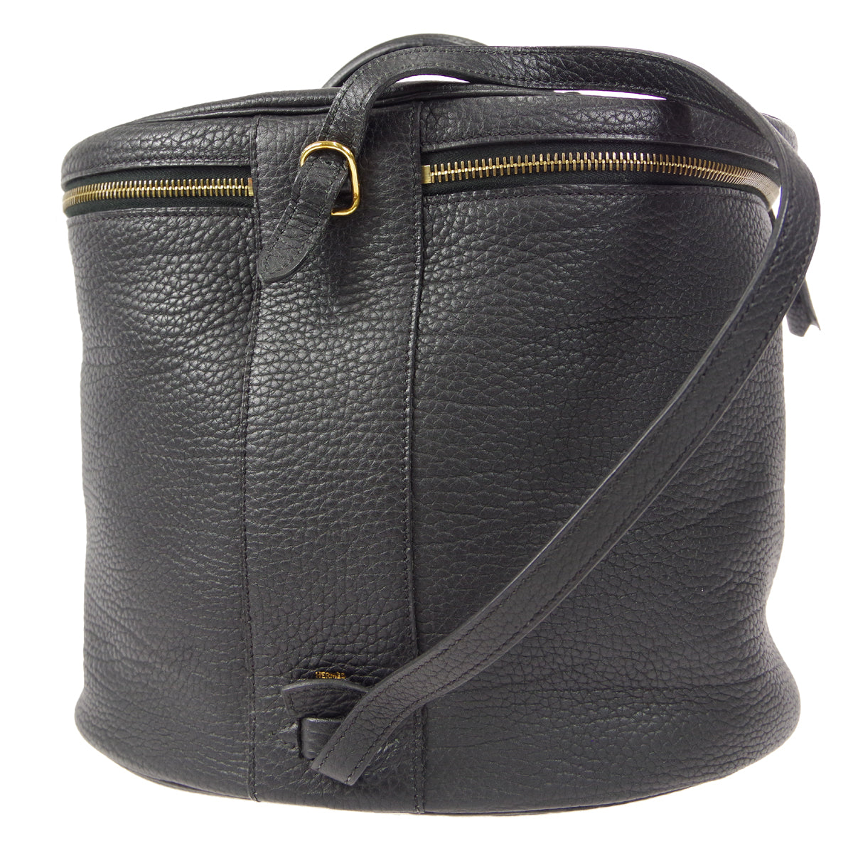 HERMES INTER CITY Vanity Handbag Black Fjord