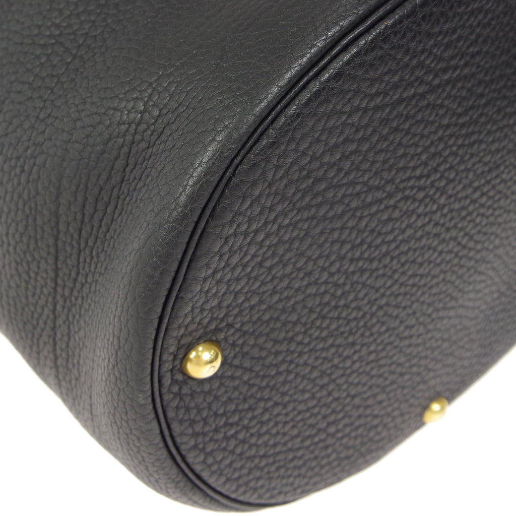 HERMES INTER CITY Vanity Handbag Black Fjord